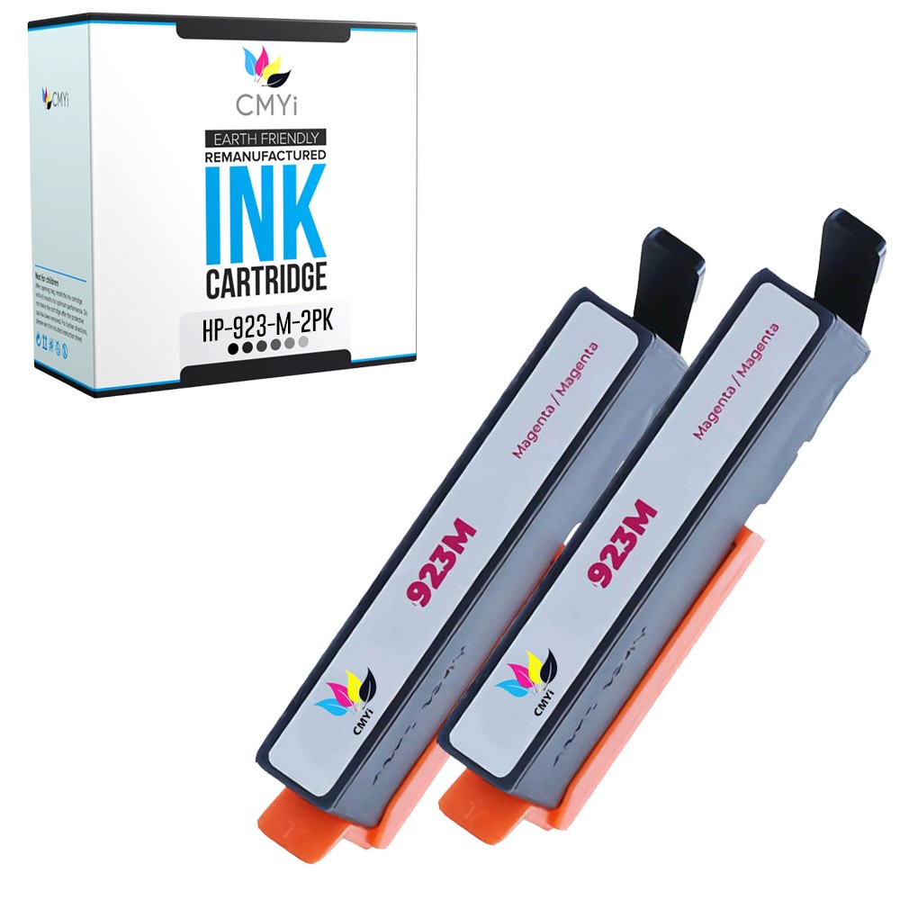 2X CMYi Compatible Magenta 923 Ink Cartridges for HP OfficeJet Pro 8122e, 8139e