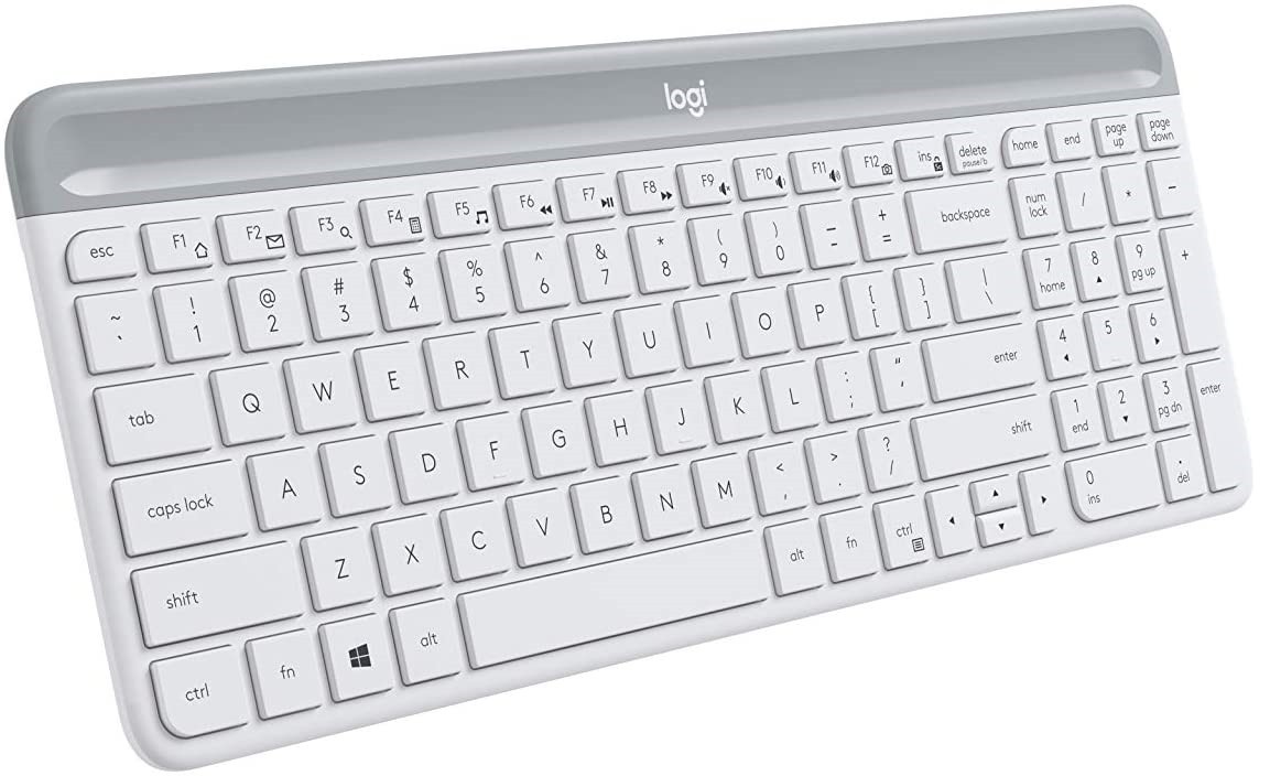 Logitech K470 Slim Wireless Keyboard - White (/RT6-15409-K470-MP-UG)