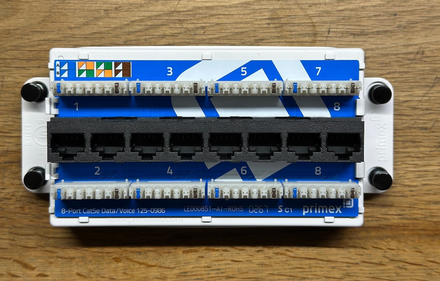 Primex 125-0986 8-PORT CAT5E DATA/VOICE MODULE CAT 5E
