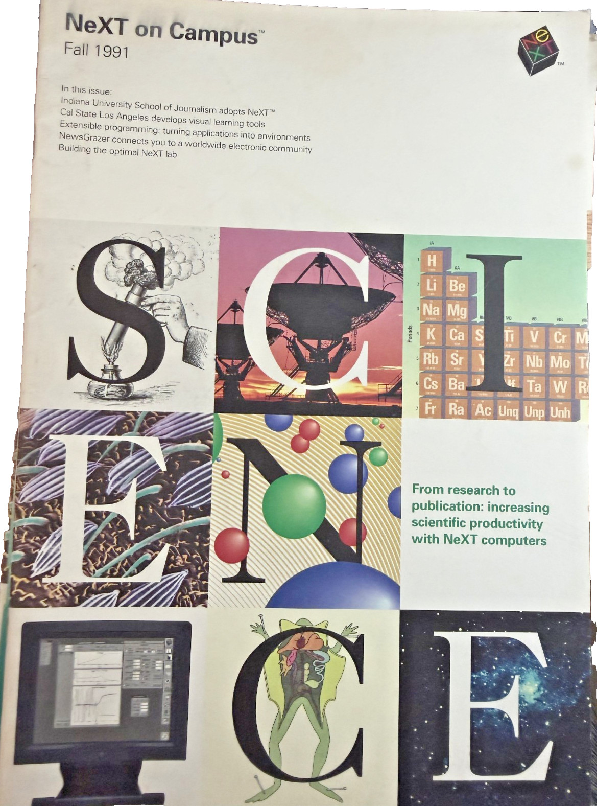 NeXT On Campus Fall 1991 Research , Science Productivity On NeXT Cube Steve Jobs