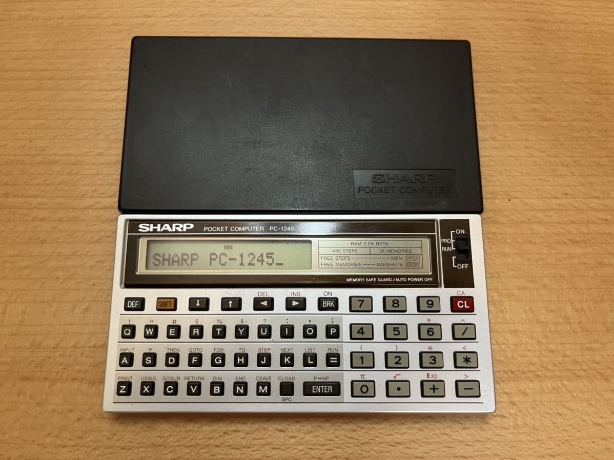 Used SHARP Pocket Computer PC-1245 Electronic Calculator Tested Working