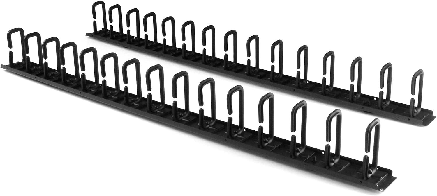 StarTech 2-Pack 20U Vertical Server Rack Cable Management with D-Ring Hooks 40U