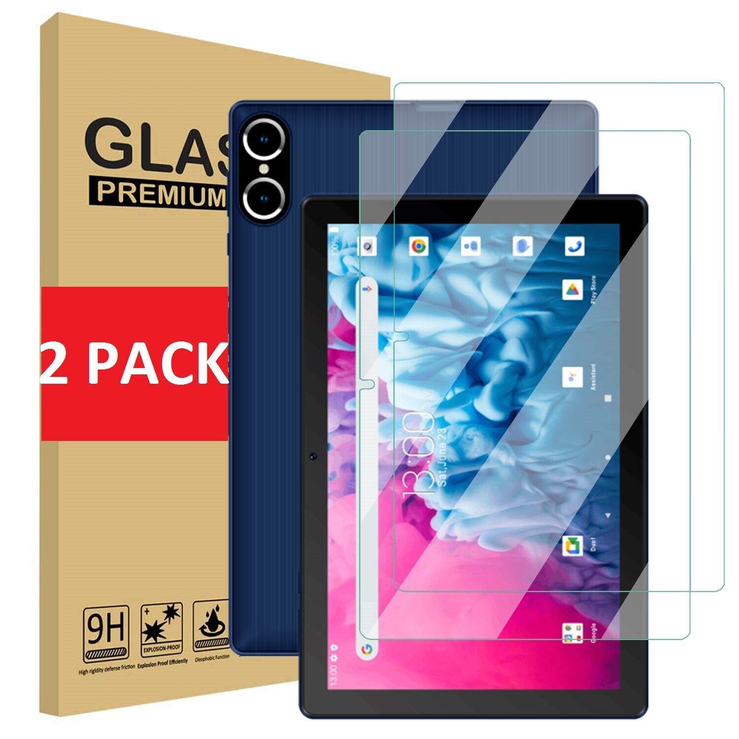 (2 PACK) Tempered Glass Guard HD Screen Protector Save for Vortex BTAB10 Tablet