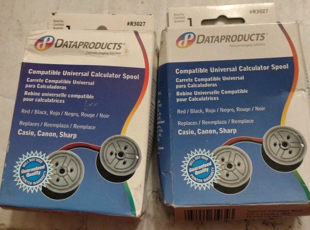 Dataproducts R3027 Compatible Ribbon Black/Red New Box X2 Unopened 