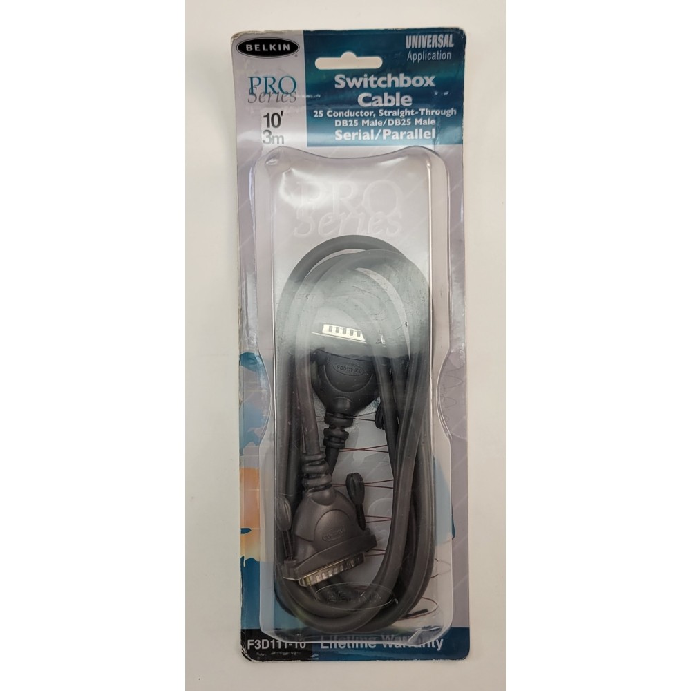 Belkin Pro Series Switchbox Cable Serial/Parallel F3D111-10 - New