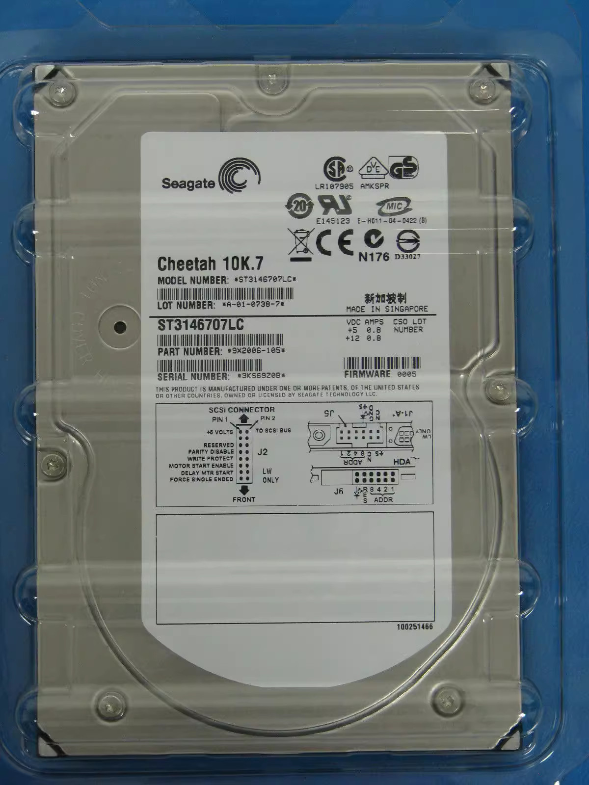 FIT FOR SEAGATE ST3146707LC 146GB 10K 3.5" SCSI HARD DRIVE HDD