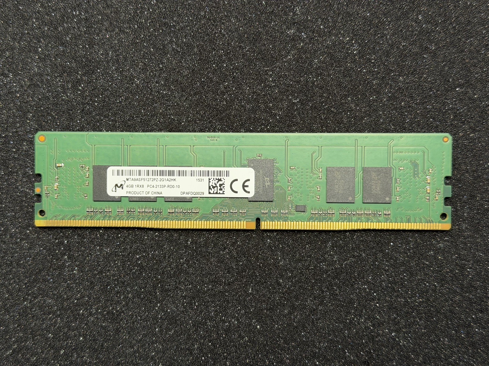 Micron 4GB 1Rx8 PC4-2133P-RD0-10 ECC REG Server Memory MTA9ASF51272PZ-2G1A2HK