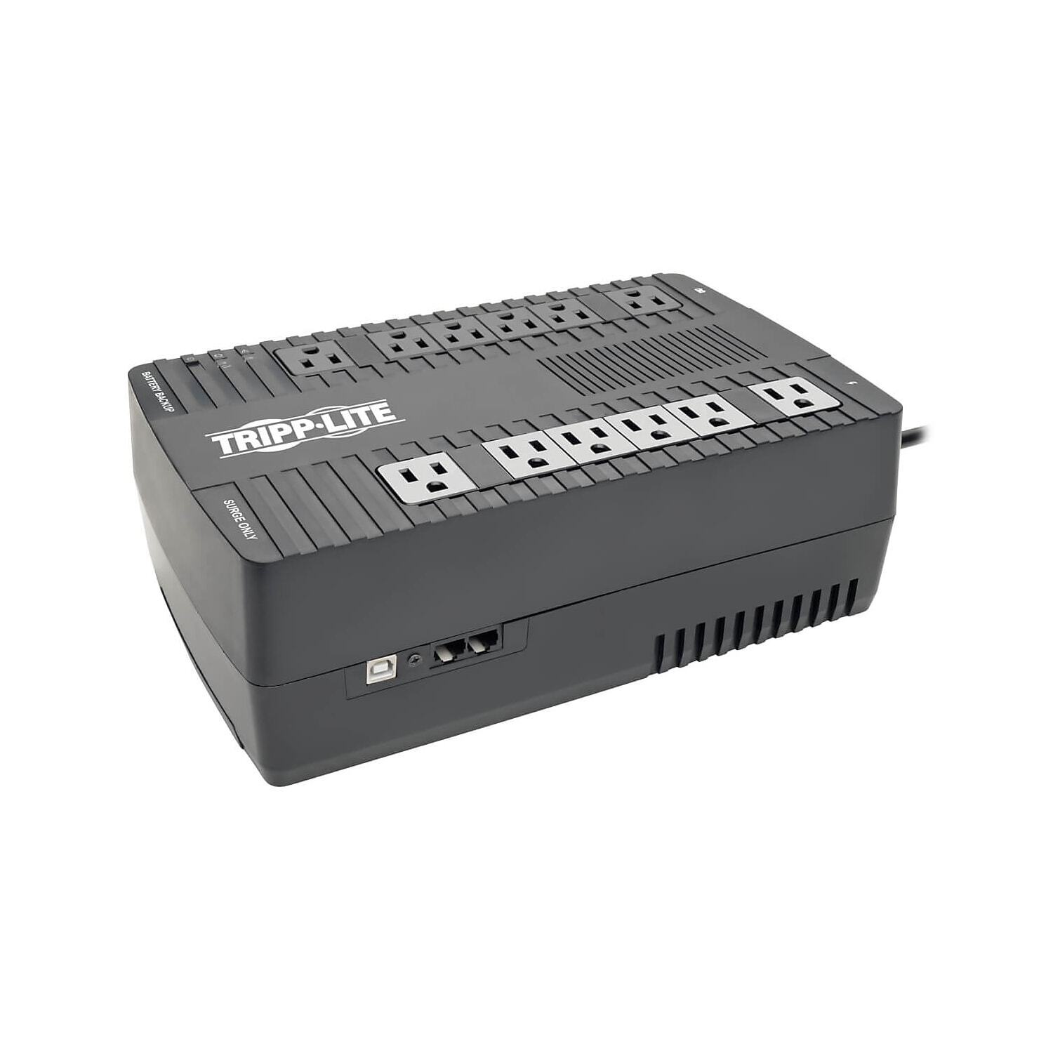 Tripp Lite AVR 900VA Battery Backup UPS 12-Outlets Black (AVR900U)