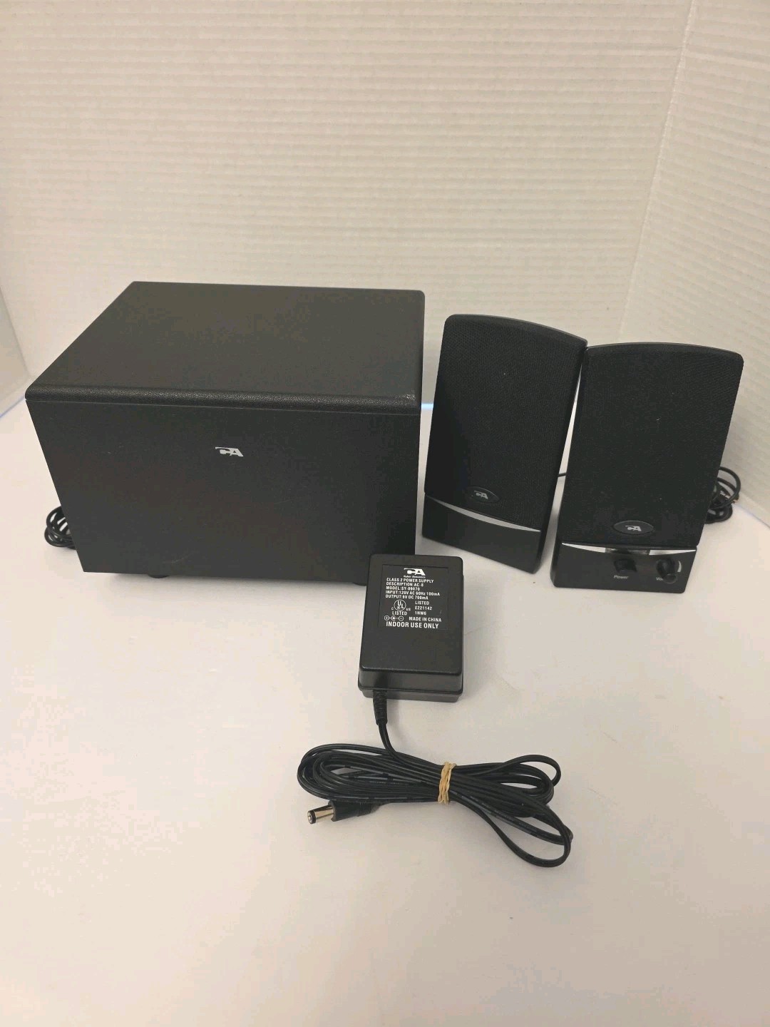 Cyber Acoustics 3-Piece Subwoofer System And Speakers Only With AC Adapter