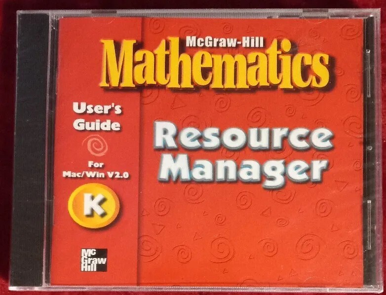 McGraw-Hill Mathematics: Resource Manager User's Guide K (CD-Rom) New Sealed 