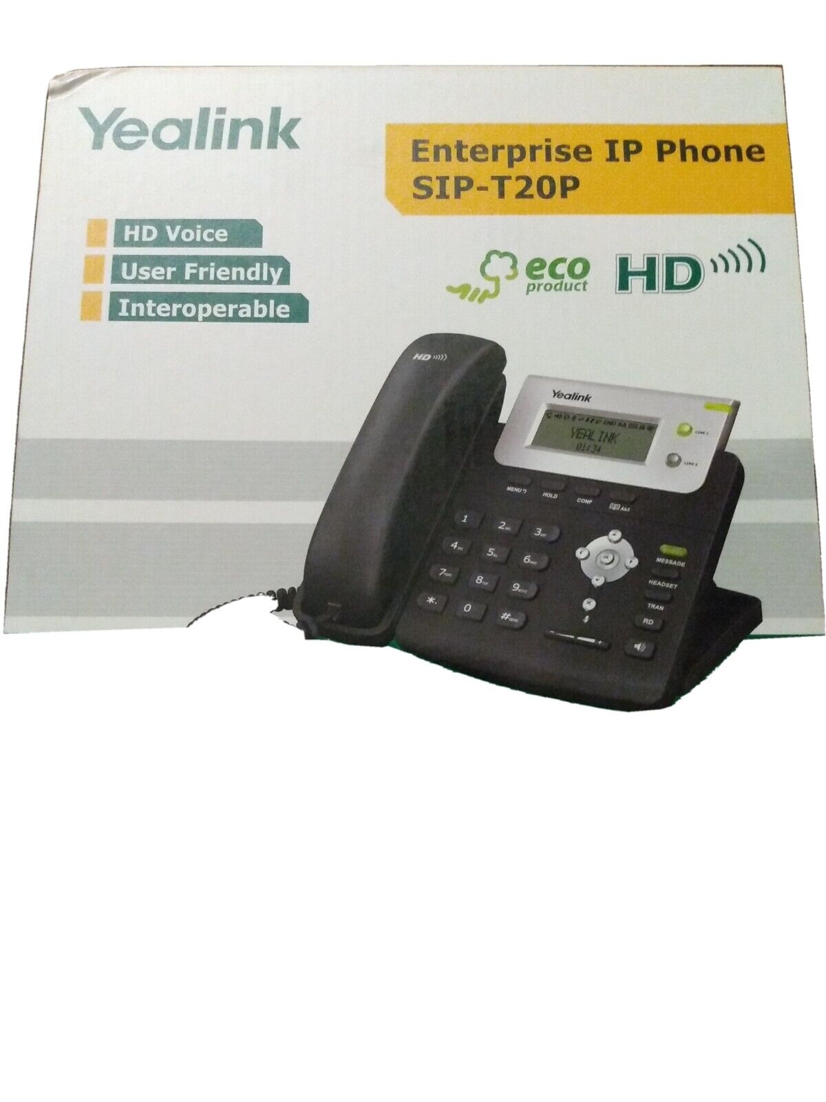 New Yealink SIP-T20P Two Line IP Enterprise HD Phone