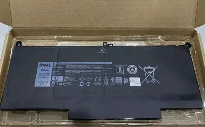Genuine OEM F3YGT 60Wh Battery For Dell Latitude 7280 7480 7380 7290 7490 7390