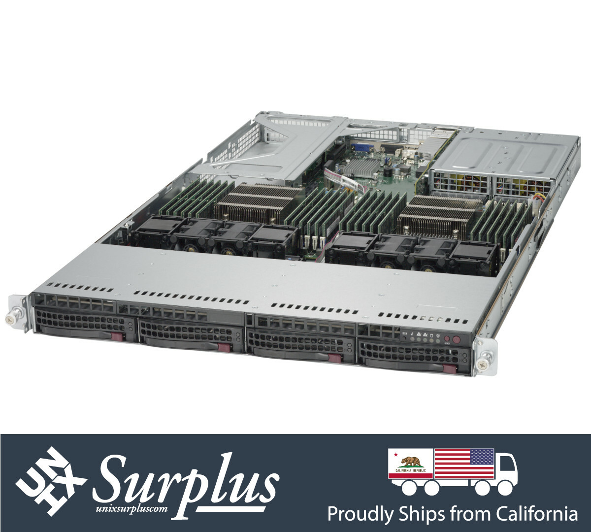1U Supermicro Server X10DRU-i+ 2x Xeon E5-2680 V4 28 Core 128GB 2x 10G SFP+ 2PSA