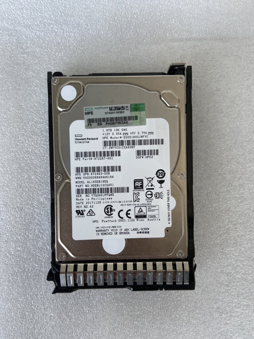 For HPE 1.8T SAS 10K 2.5inch server harddrive 872481-B21 872738-001
