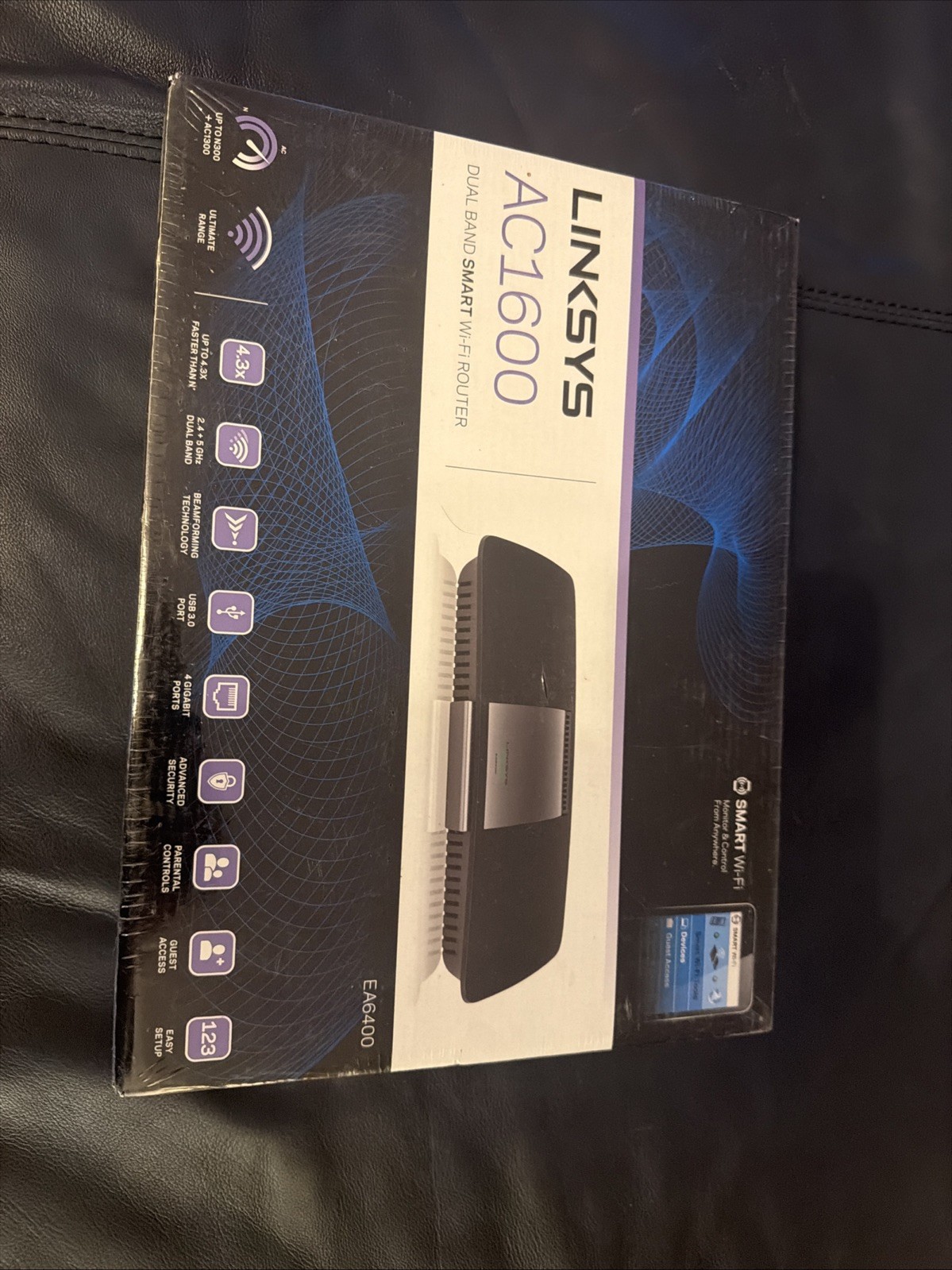 Linksys EA6400 AC1600 Dual-Band Smart Wi-Fi Router - Black