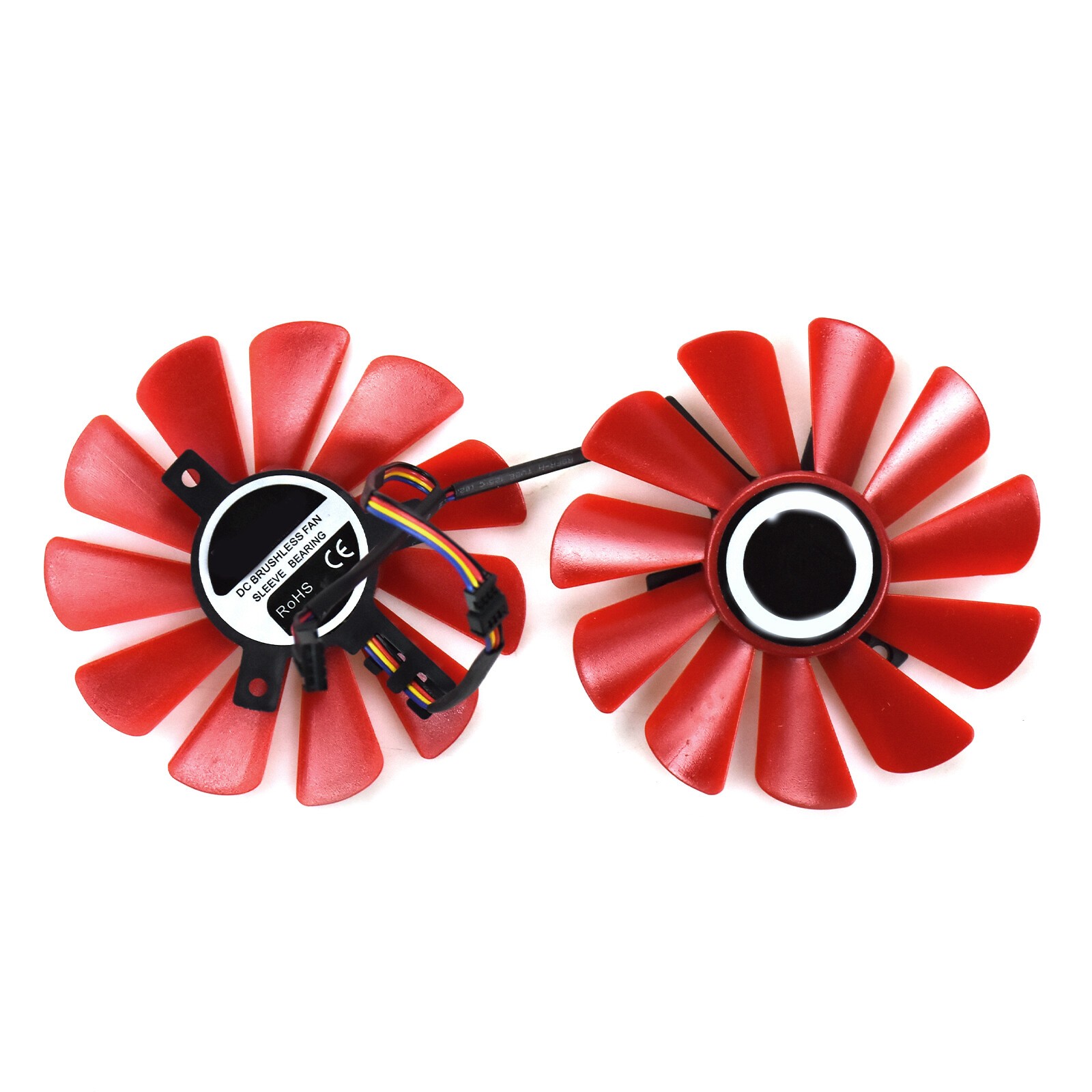 2pcs 87mm Fan Replacement for XFX RX 570 RX 580 RS GPU Cooling 4 Pin