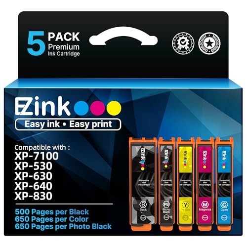 Ink Cartridges 5 Pack Replacement for 410XL, High Yield, Multiple Colors