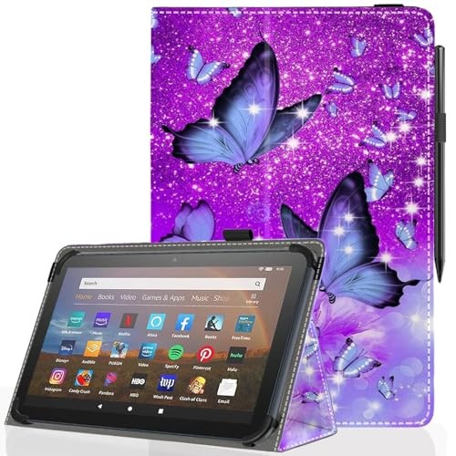 Universal 11 12 Inch Android Tablet Case - Slim Folding Stand Butterfly 01
