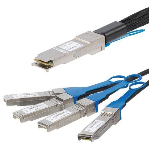 StarTech MSA Uncoded Compatible 1m QSFP+ to 4x SFP+ Direct Attach Breakout Cable