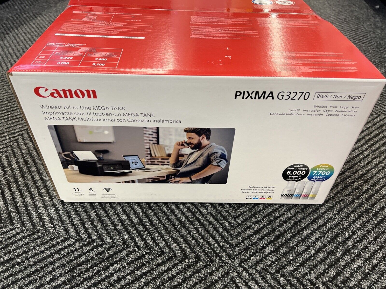 Canon - PIXMA MegaTank G3270 Wireless All-In-One SuperTank Inkjet Printer NEW