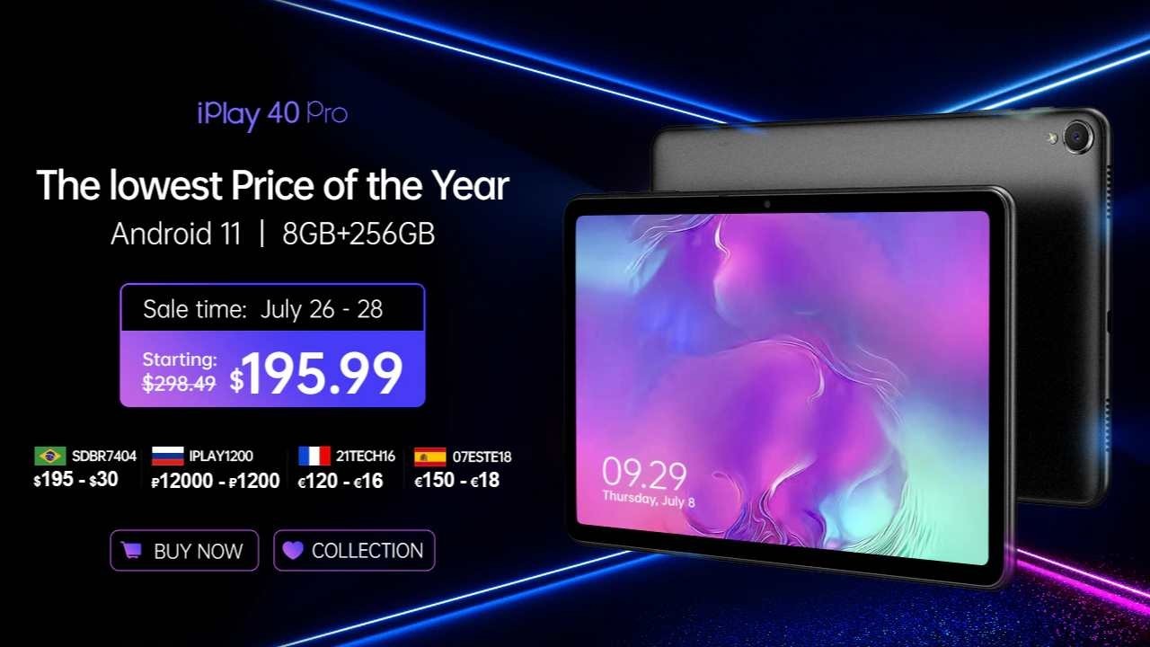 ​ALLDOCUBE iPlay 40 Pro ​10.4" Android 11 Tablet ​8GB RAM 256GB 4g LTE 8Core IPS