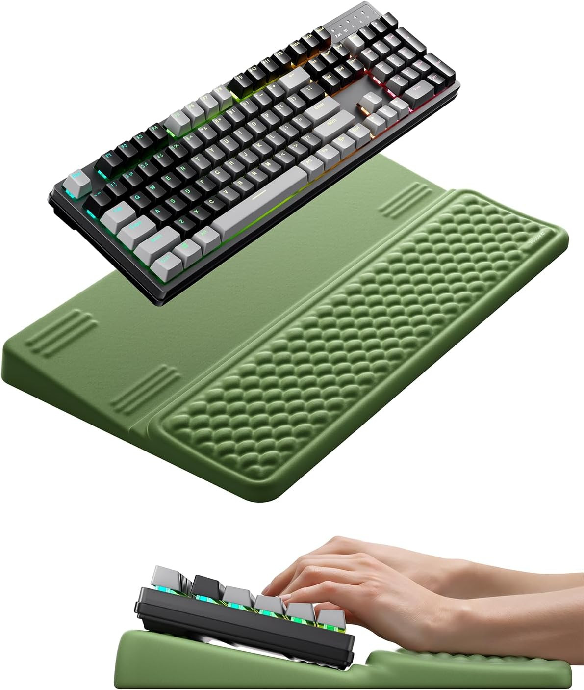 Vaydeer Extra-Large Wrist Rest with Keyboard Stand, Ergonomic Wrist Support Pad,