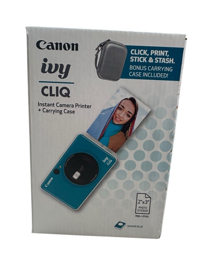 Canon Ivy CLIQ+ Instant Camera Printer Seaside Blue New Sealed