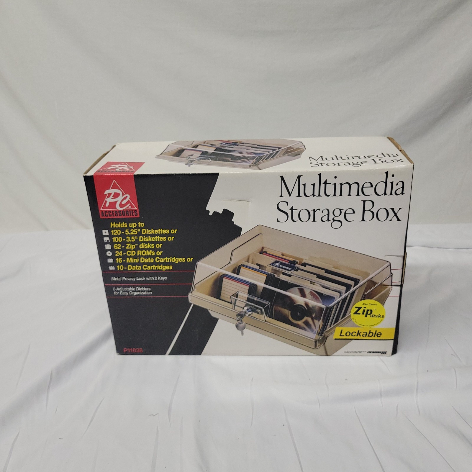 PC Accessories Floppy Disk Holder NEW 120 Capacity storage box lockable