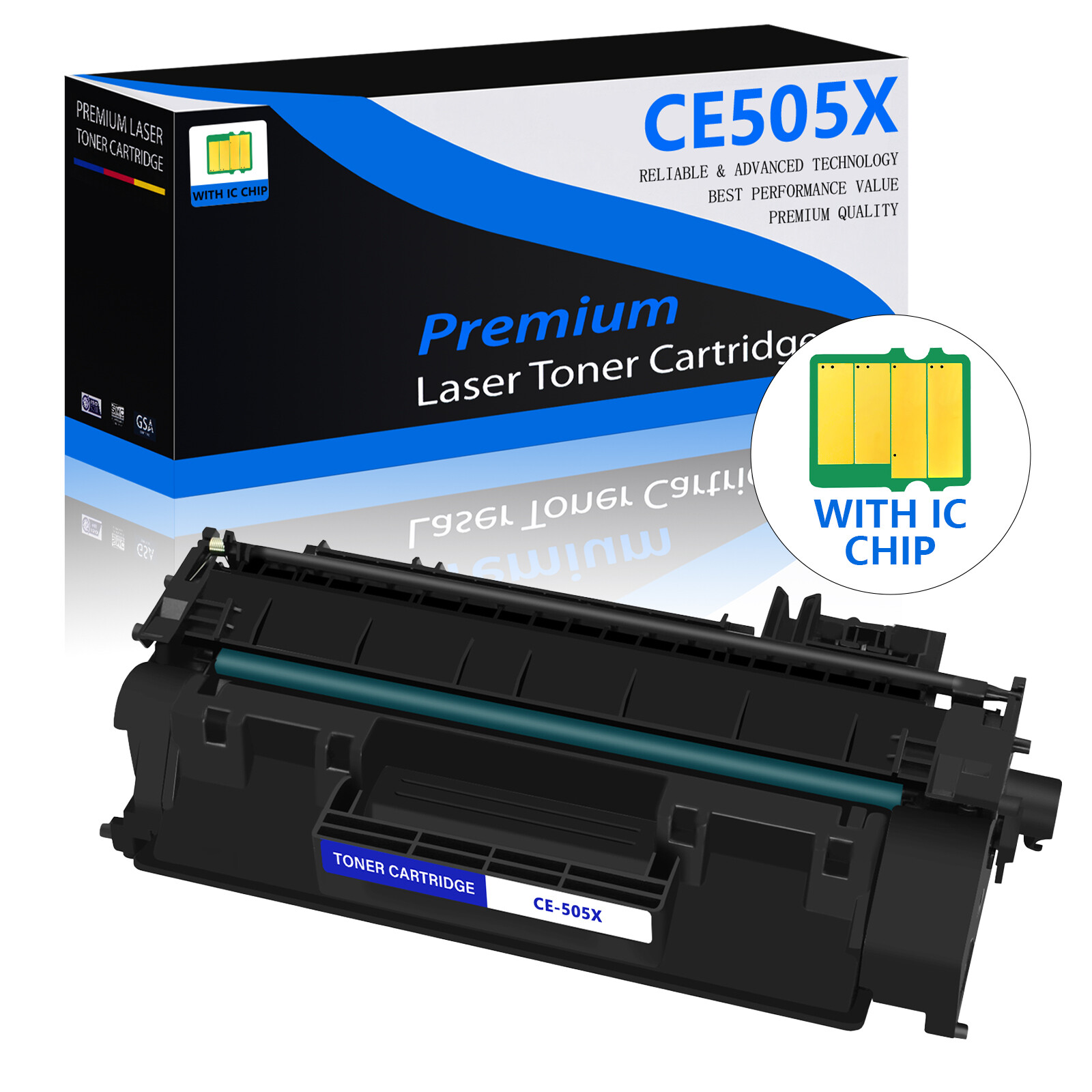 1x High Yield CE505X Toner Cartridge For HP Laserjet P2055 P2055X P2055d Printer