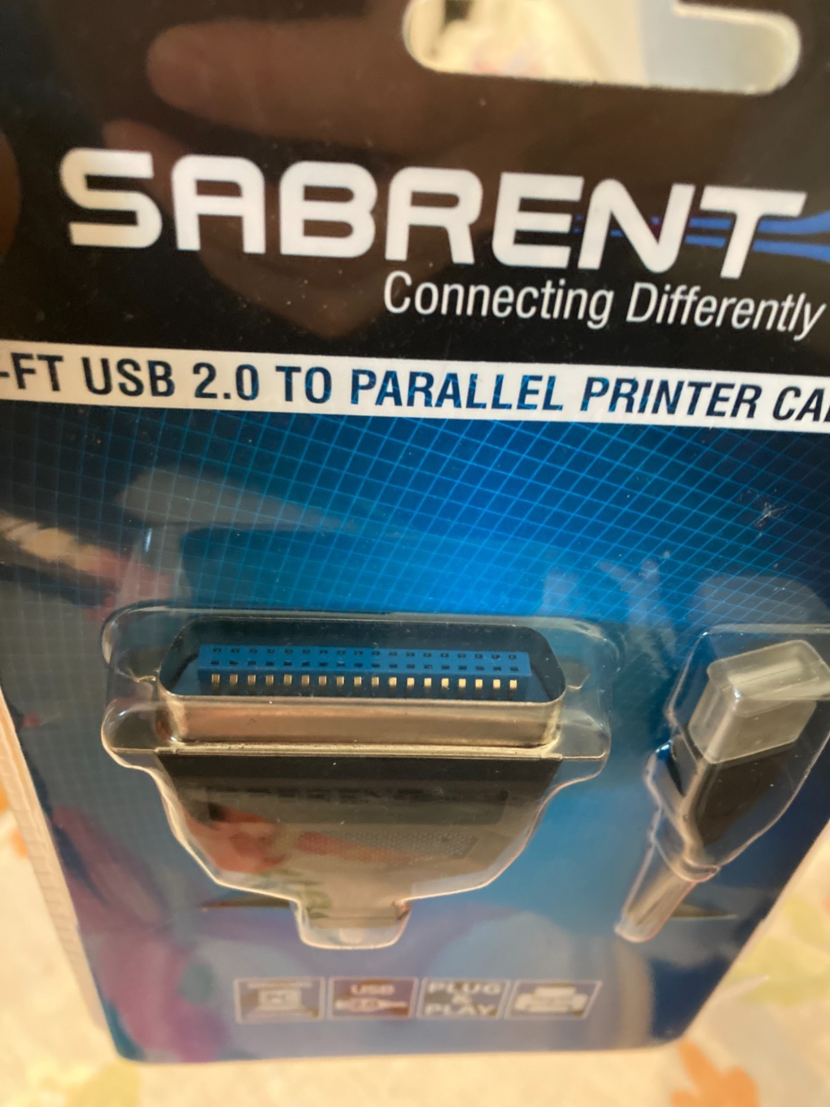 Parallel Printer Cable (Male) USB 6 Feet, IEEE 1284, Sabrent CB-CN36.