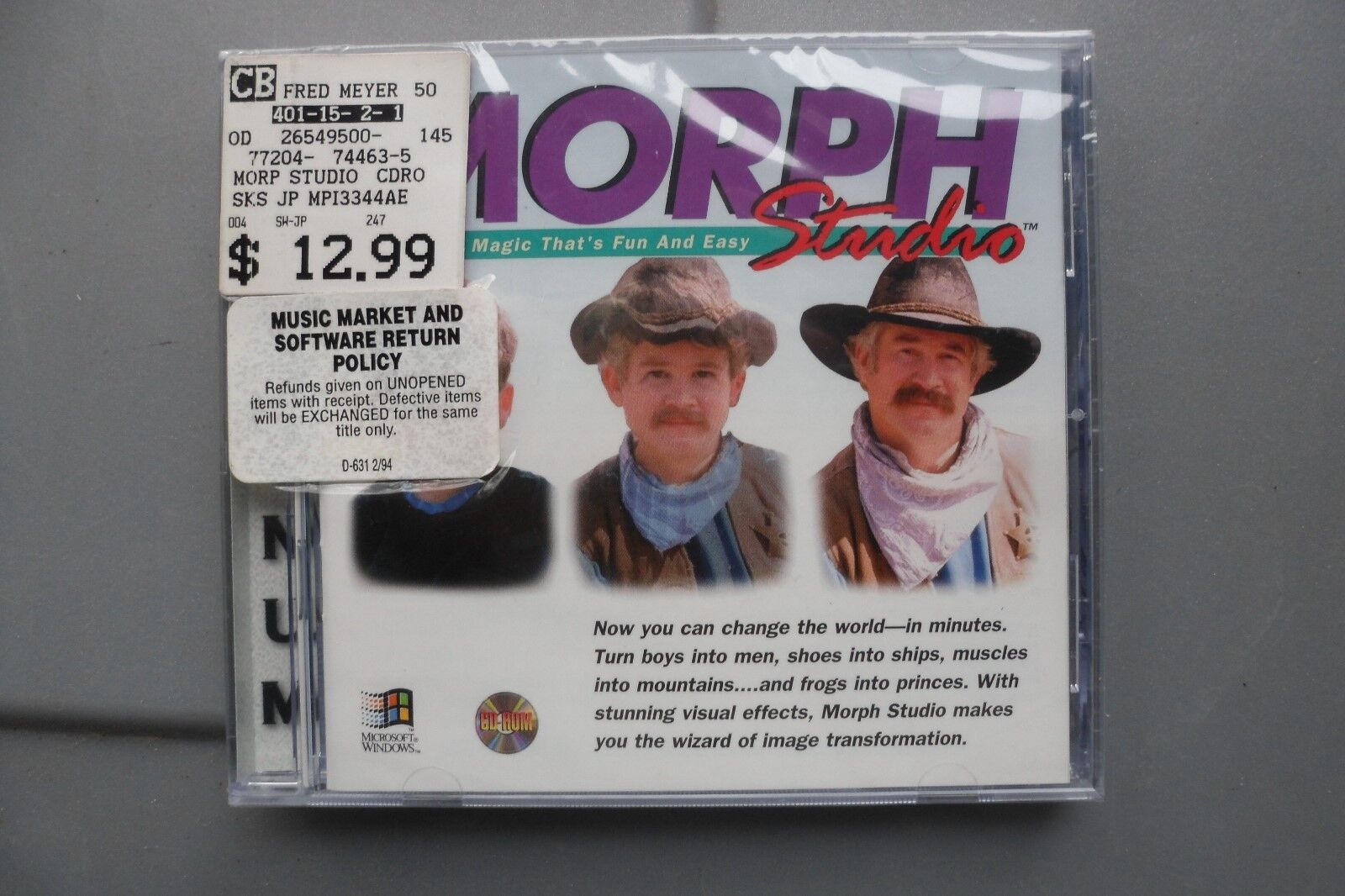 New MORPH STUDIO  by SOFTKEY Special Effects  CD-ROM - 1995