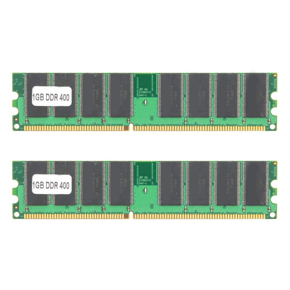 2PCS DDR Memory, 400Mhz 1GB 184Pin Memory Designed for DDR PC3200 Desktop Comput