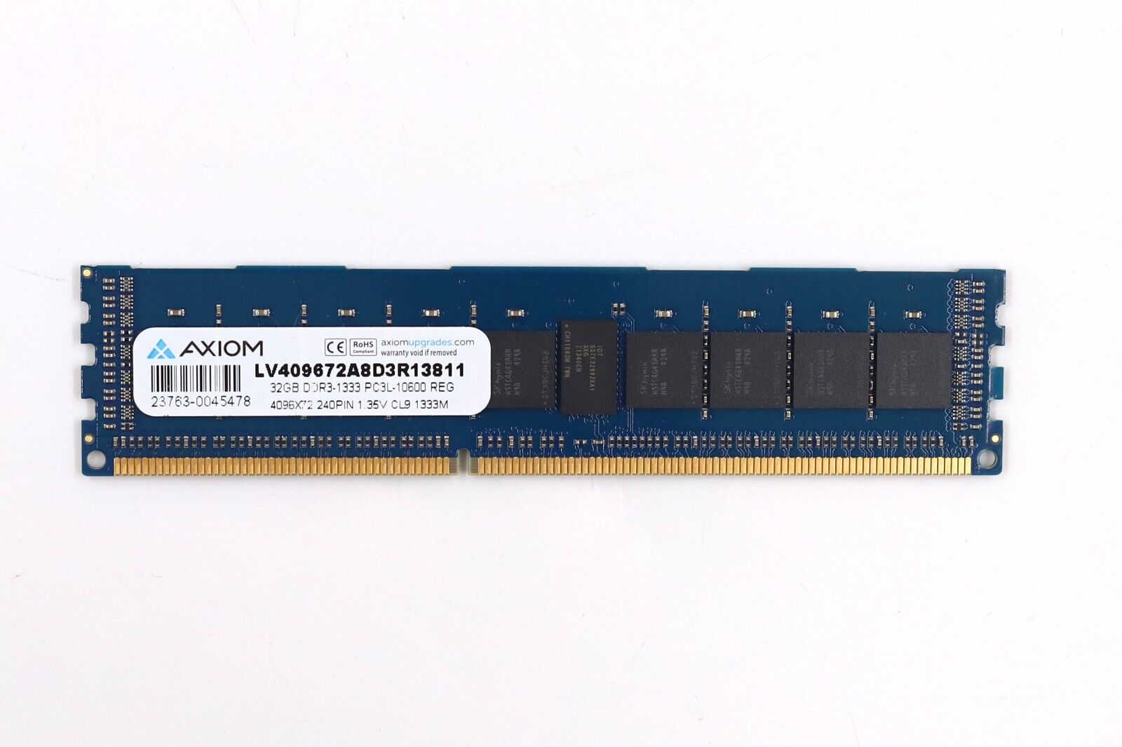 Axiom 32GB DDR3-1333 PC3L-10600 ECC REG Memory LV409672A8D3R13811 Tested Working