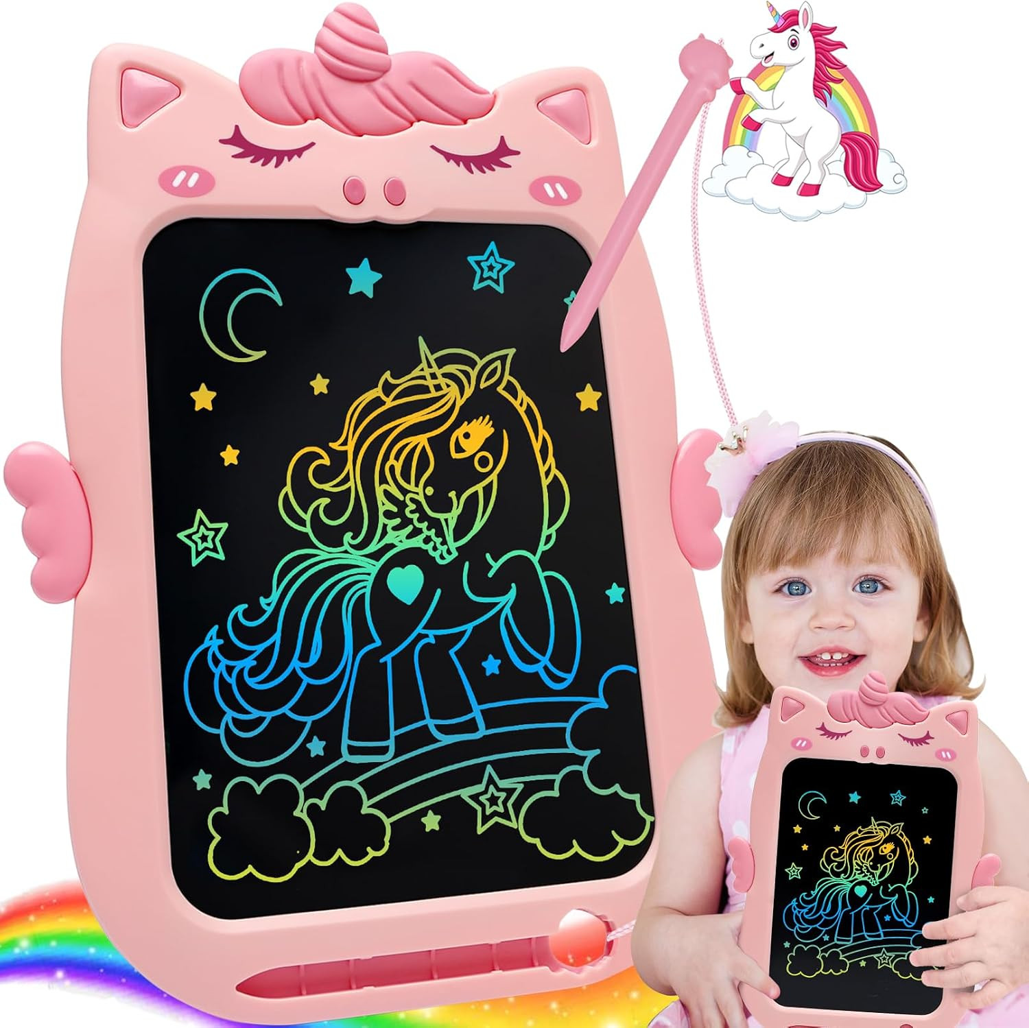 10 Inch LCD Writing Tablet for Kids Toddler Drawing Learning Doodle Board