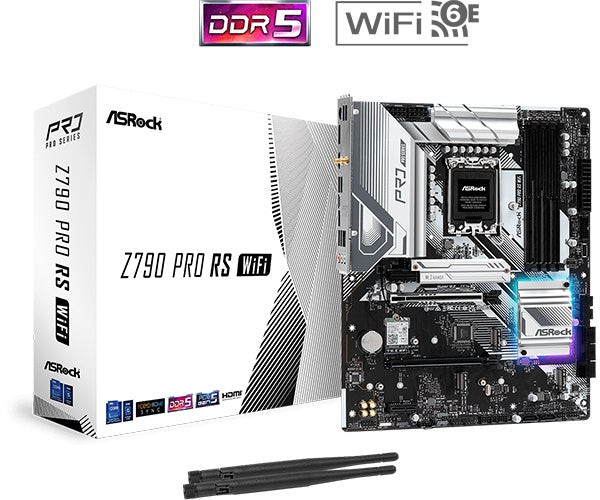 ASRock Z790 Pro RS WiFi Motherboard Open box 3-Year Mfr Warranty