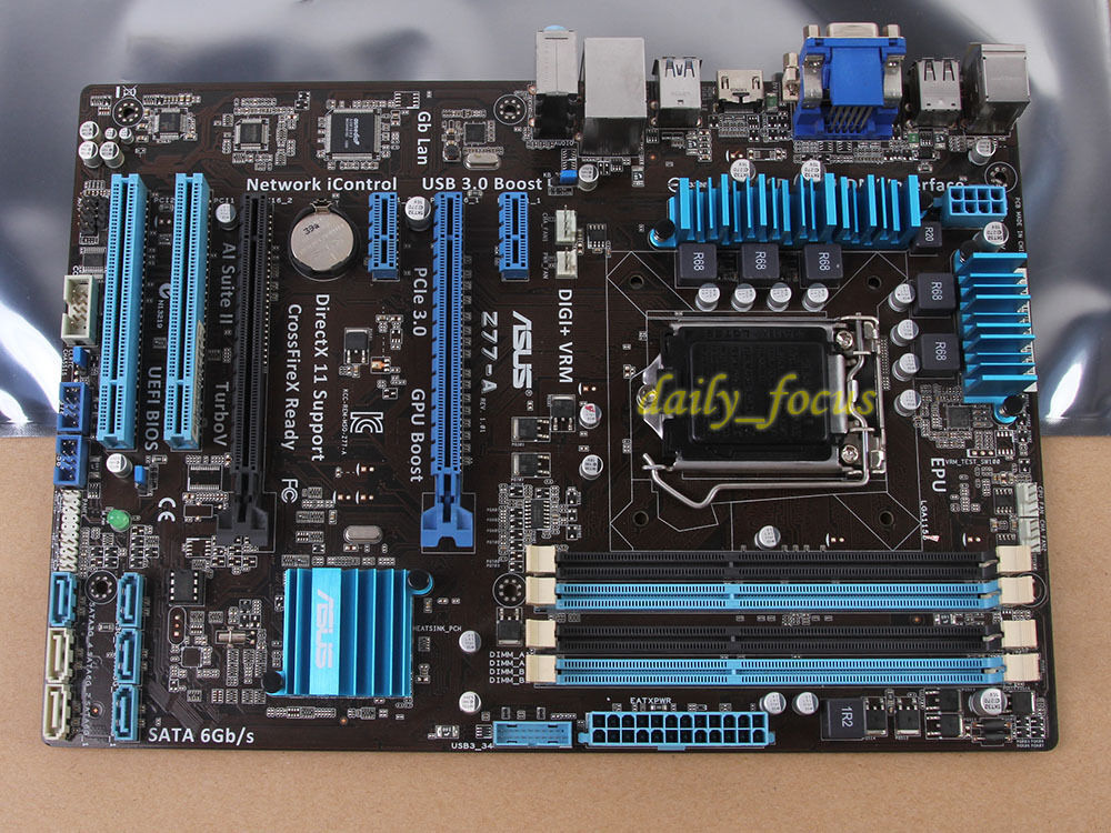 Original ASUS Z77-A Motherboard LGA 1155 DDR3 Intel Z77
