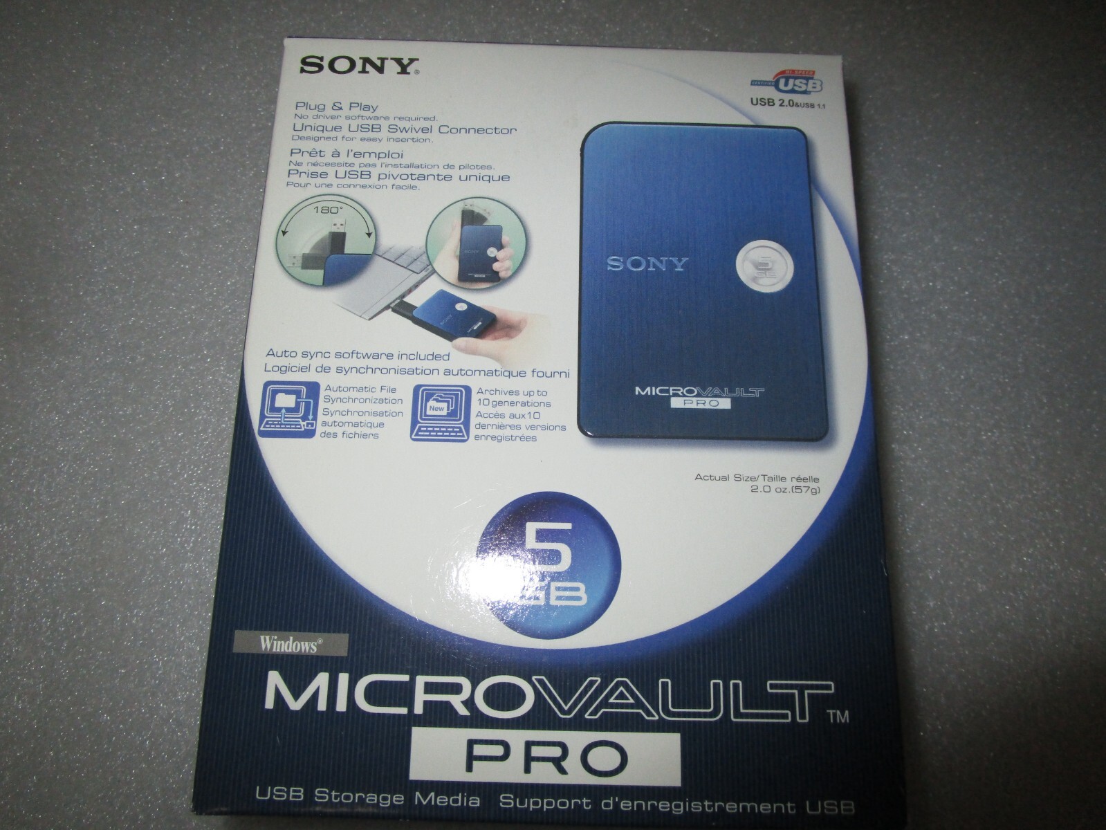 Sony MicroVault Pro 5 GB for Windows - USB Storage Media - New in Sealed Box