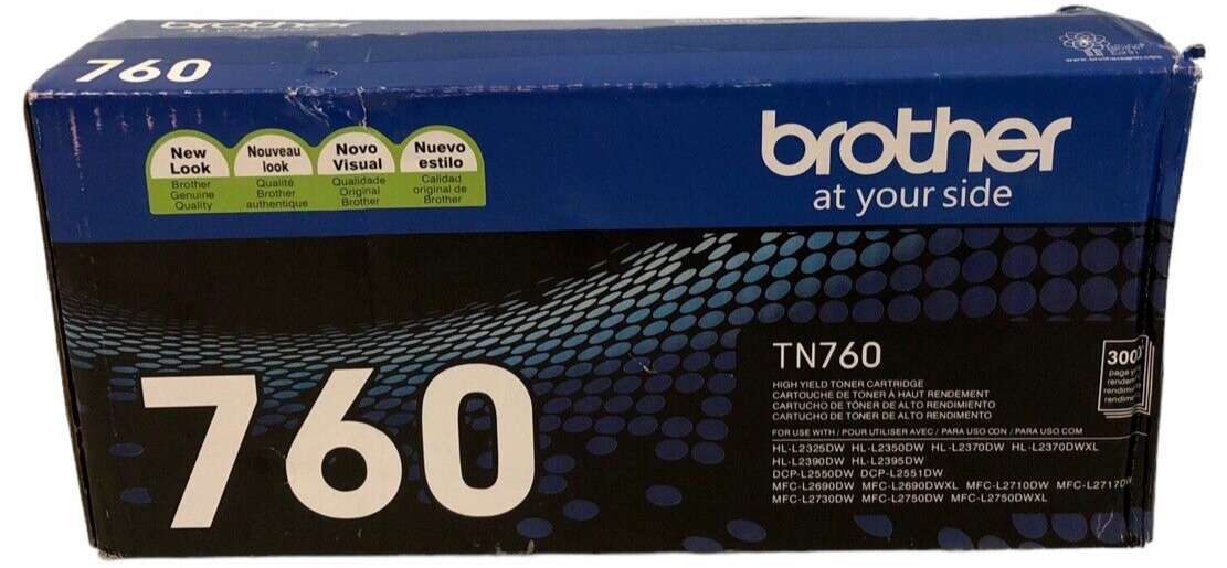 Brother TN-760 Replacement High Yeild Toner Cartridge Black up to 3,000 Pages
