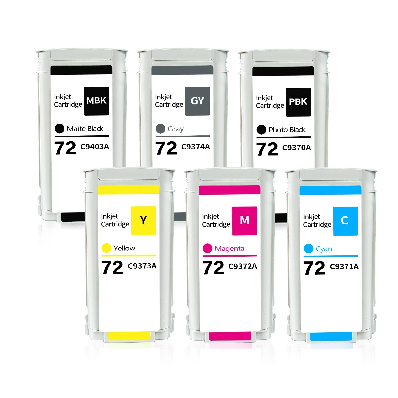 YOUEXPERT 72XL Ink Cartridge High Capacity 130ML Replacement for 72 Work for Des