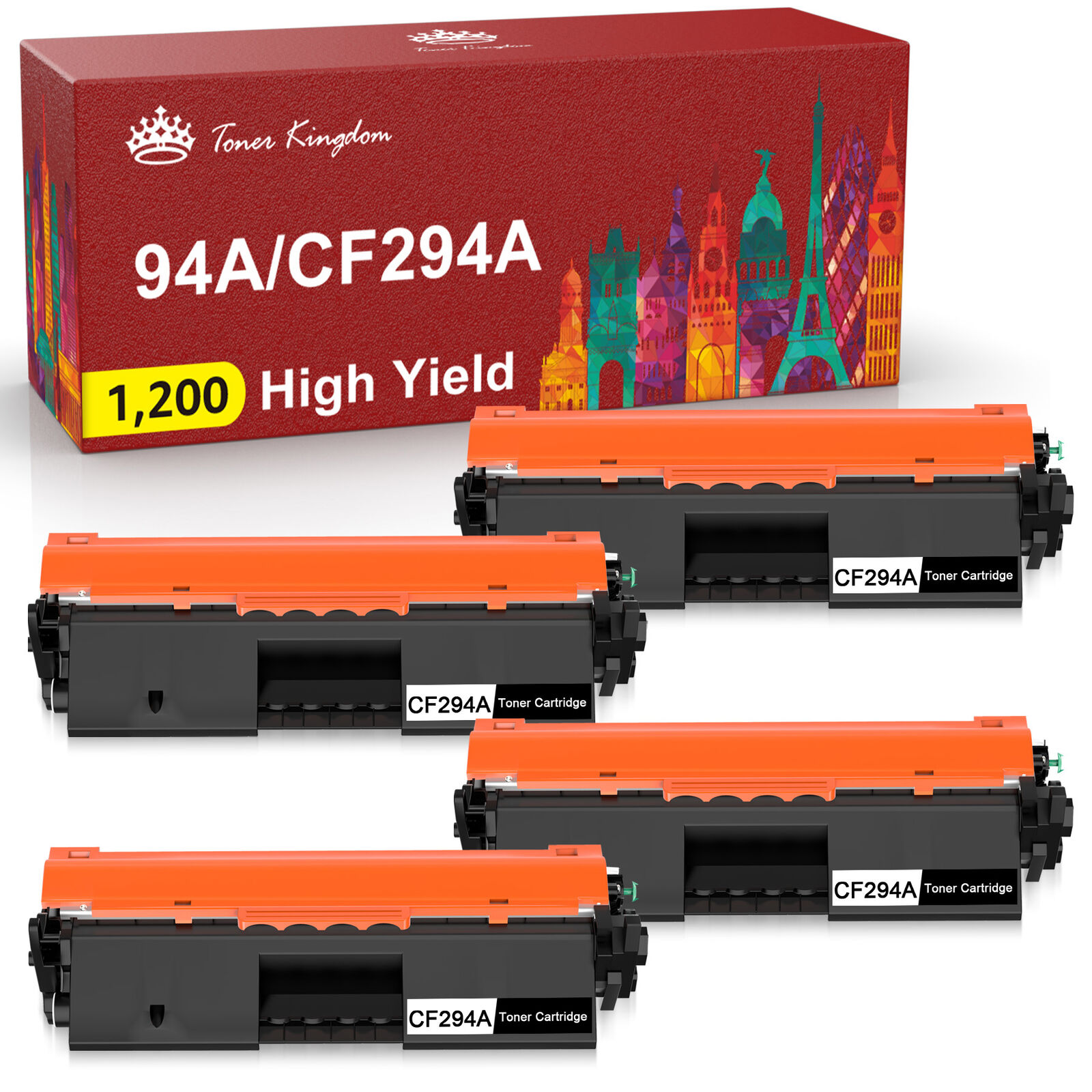 4PK CF294A 94A Toner Cartridge For HP LaserJet Pro MFP M148fdw M118dw Printer