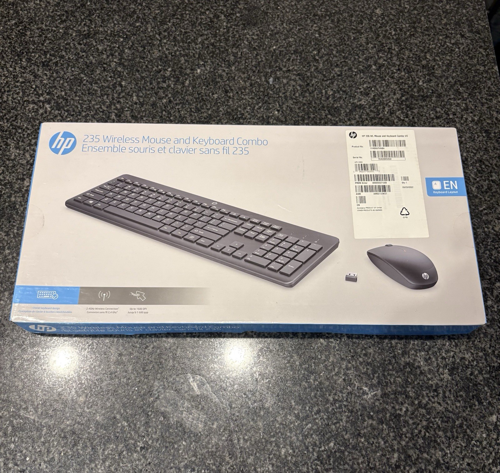 HP 235 Wireless Mouse & Keyboard Combo - New, Sealed