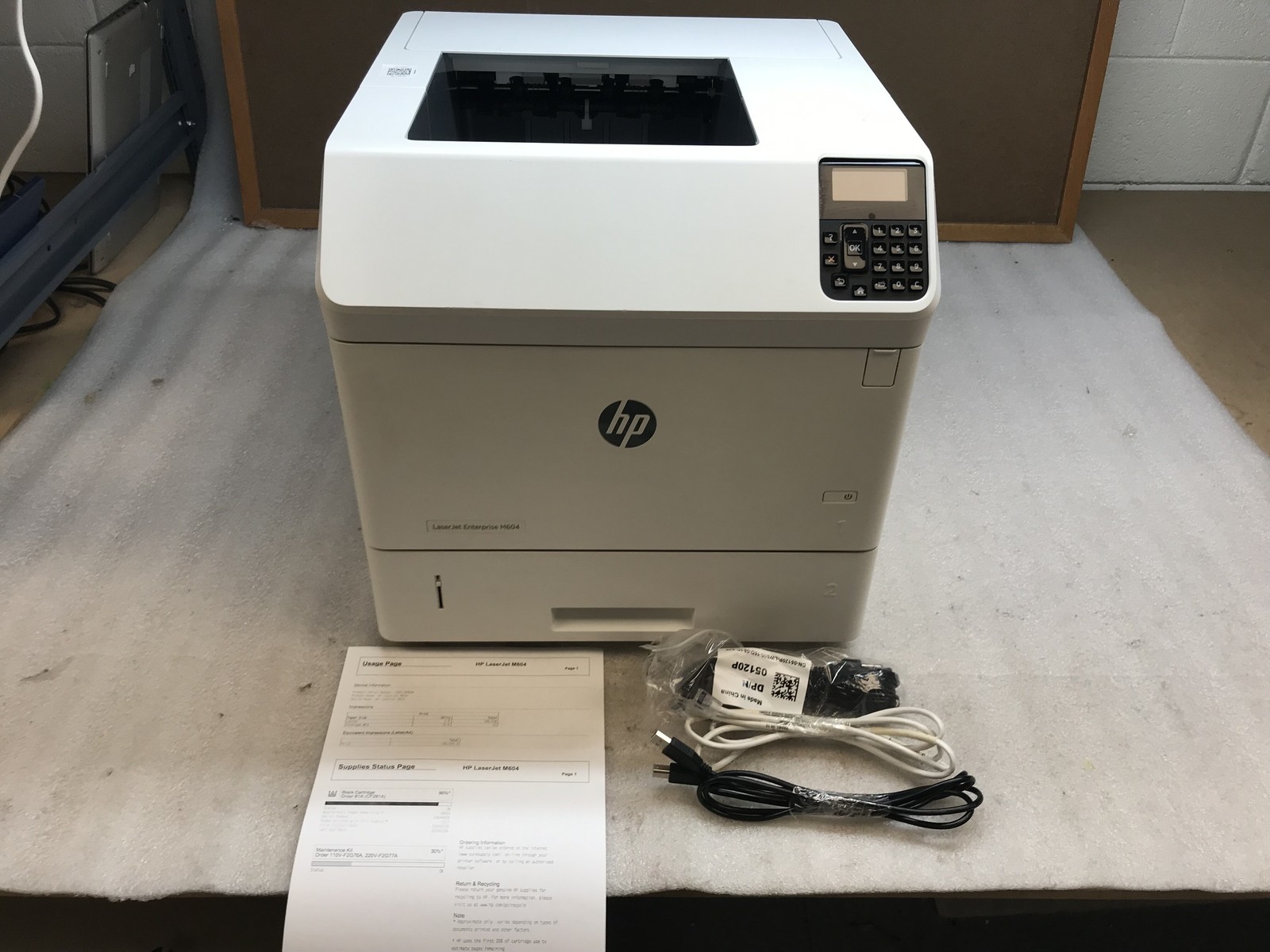 HP LaserJet Enterprise M604 Monochrome Laser Printer with 149k pg ct & W/toner