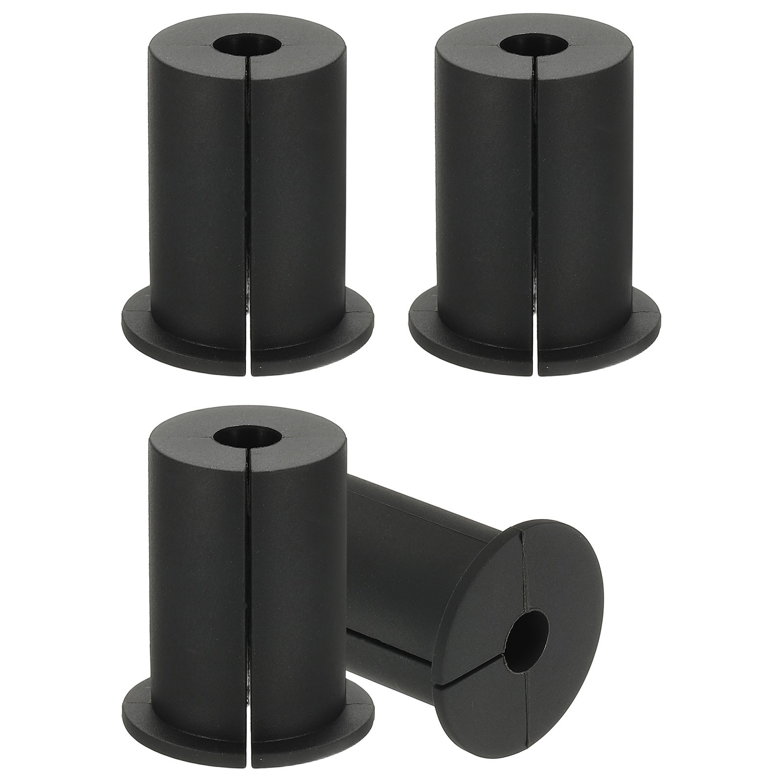4 Pack 1" Wall Grommet Cable Routing Kit for 0.33" (8.5mm) Hole Black