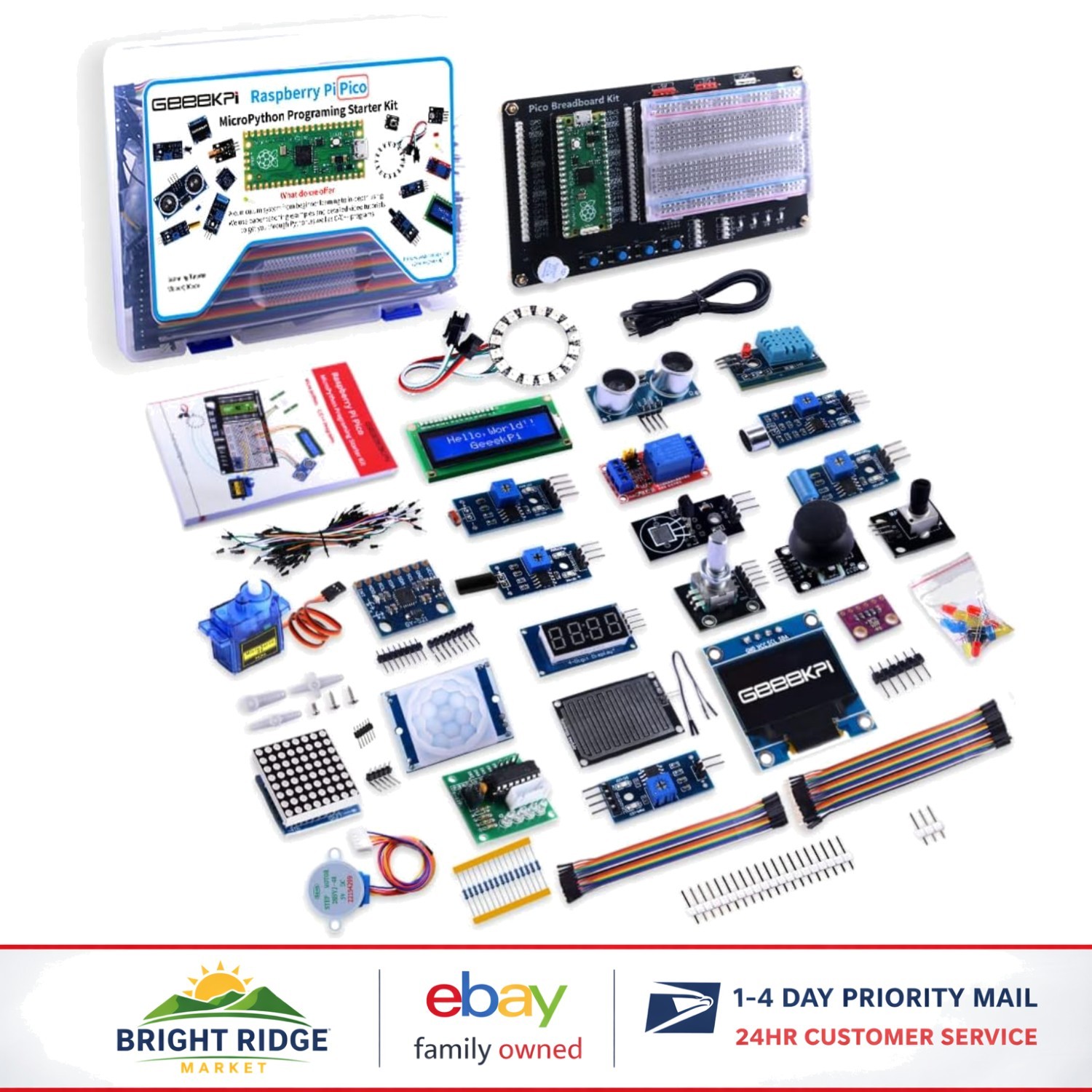 Raspberry Pi Pico Development Kit with Display Module and Programming Resources