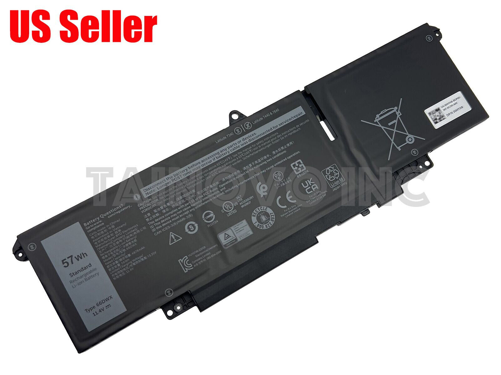 New 66DWX Battery for Dell Latitude 7340 7350 7440 7450 7640 7650 0HYH8 86D0Y