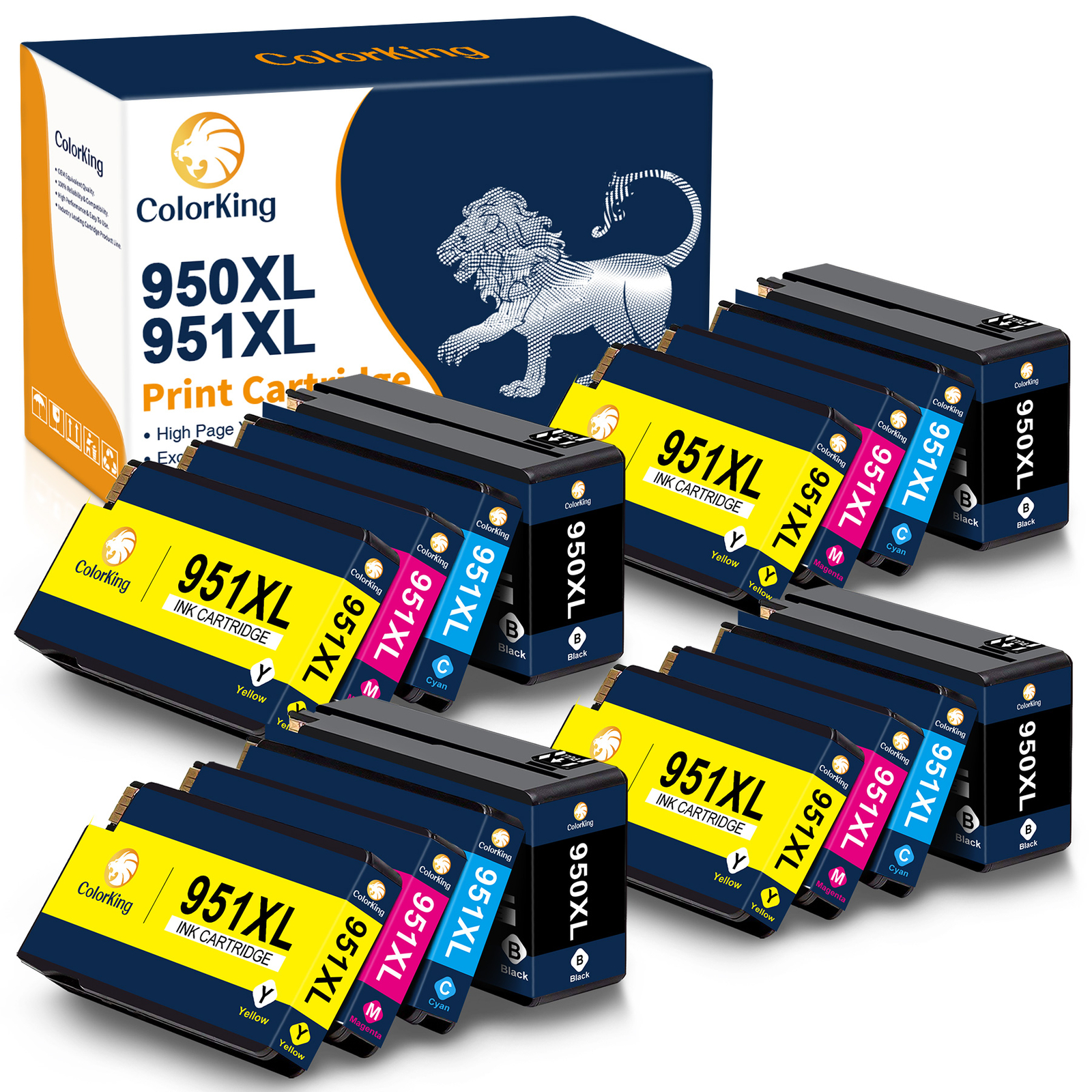 16PK 950 951XL High-Capacity Ink Cartridges for HP Officejet Pro 8610 8615 8620