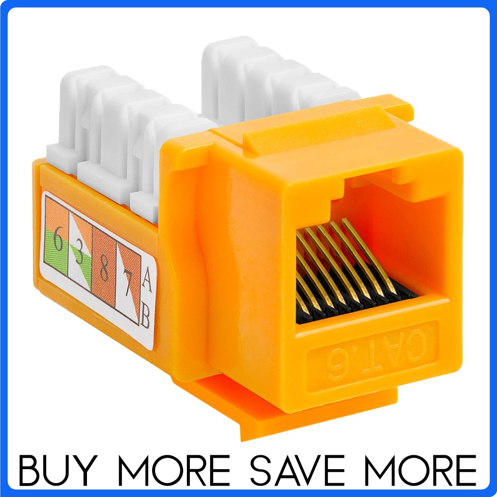 RJ45 Keystone Jack Port for Wall Plates Cat6 Punch Down Faceplate Patch Panels
