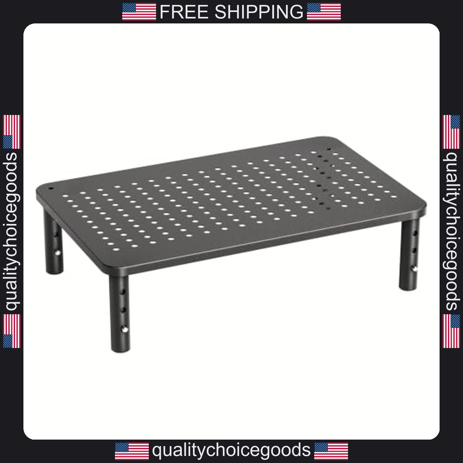 Ergonomic Monitor Stand Riser with Adjustable Heights and Ventilation