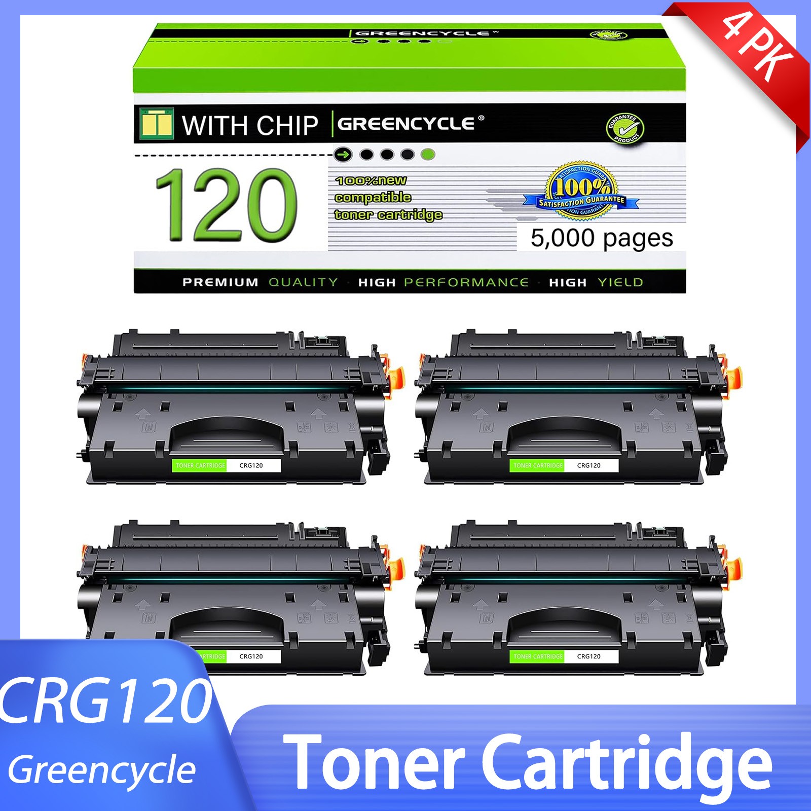 4 PACK CRG120 120 Toner for Canon ImageClass D1170 D1180 D1120 D1150 D1370