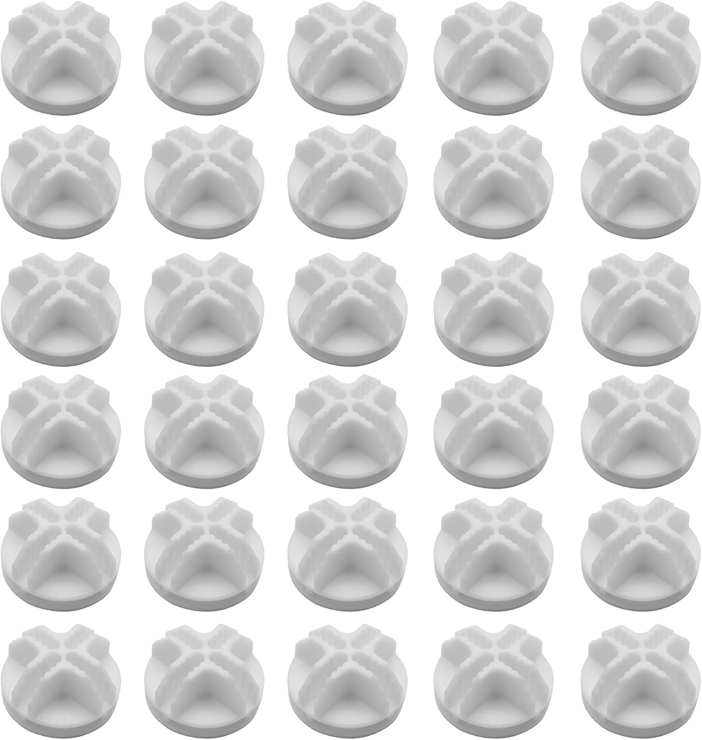 30 Pcs Wire Cube Connectors for Modular Storage Shelving (White)